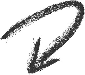 Poster - crayon hand drawn arrow icon. pencil and brush scribbles sketch. grunge charcoal textured doodle. ch