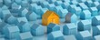© ParinApril - A yellow house standing out among many grey houses