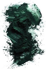 Poster - A close-up shot of a green paint brush