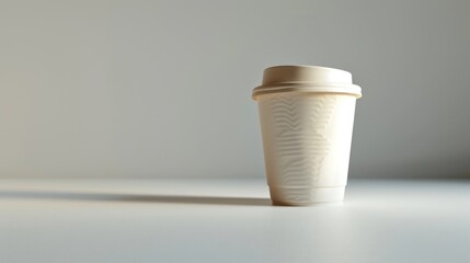 Poster - A coffee cup sitting on a table