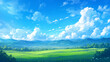 © umeno - 風薫る大地：夏の空と緑のハーモニー