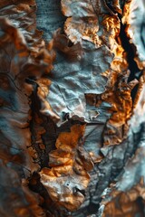 Poster - A detailed view of the texture and pattern on a piece of wood, suitable for use in designs or as a decorative element