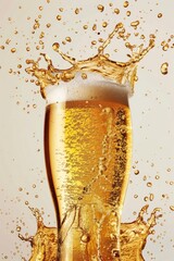 Poster - A refreshing drink with a mix of beer and water, perfect for any occasion