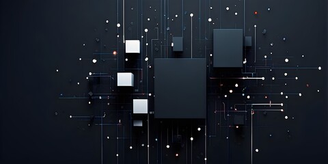 artificial intelligence symbolized in a minimalist abstract wallpaper illustration