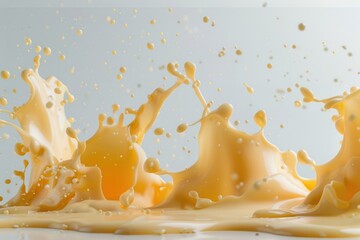 Poster - A small amount of liquid has splashed onto a white surface, creating a distinct pattern