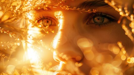 Poster - A person's face with a tree behind, suitable for use as a profile picture or illustration
