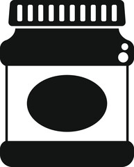Poster - simple icon style illustration of a storage jar, perfect for projects related to food, storage, or b