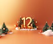 © junc - The number 12 expressed in a Christmas mood