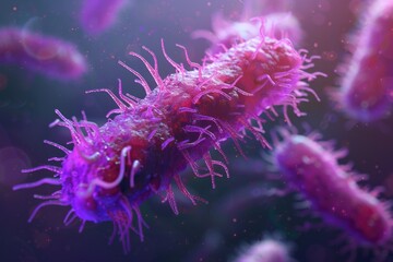 Poster - A magnified image of various bacterial species together