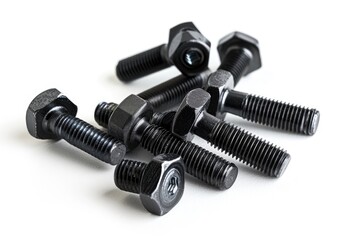 Poster - A collection of nuts and bolts arranged on a white surface