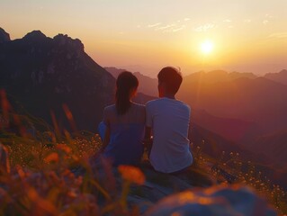 Poster - couple in the sunset