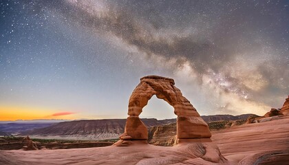 milky way galaxy from desert