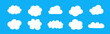 © One Pixel Studio - Collection with hand drawn cloud icons. Cartoon style elements. Vector illustration