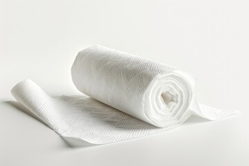 Canvas Print - A single roll of toilet paper sitting on a flat surface