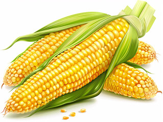 a group of corn on the cob