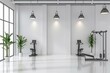 © Leo - Bright and airy gym interior with minimalist design emphasizing space and light