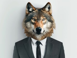 Sticker - portrait of a wolf