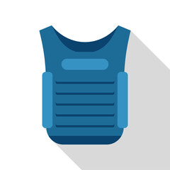 Poster - Blue bulletproof vest protecting the torso from gunfire