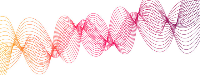 Leinwandbilder - Colorful Abstract Wave Lines Background with Dynamic Technology, and Art Projects for Modern Design. Futuristic motion curve lines tech with glowing frequency sound.