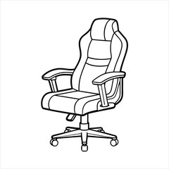 Wall Mural - gaming chair vector line art