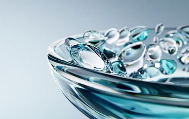Poster - Artistic Display of Glass and Crystal Decorative Elements Reflecting Cultural Motifs