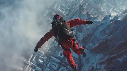 Wall Mural - sky diving