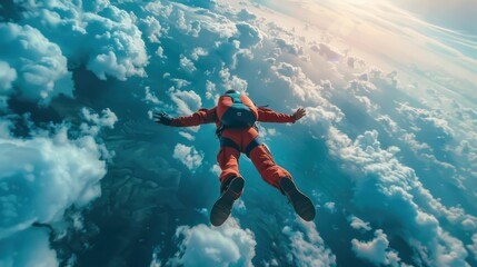 Wall Mural - sky diving