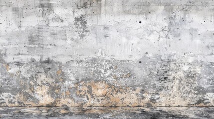Poster - Weathered Concrete Wall Texture - A close-up of a weathered concrete wall with a rough texture, showing signs of aging and distress.
