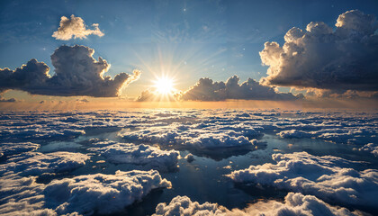 Poster - Lever de Soleil au-dessus des Nuages