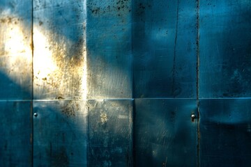 Naklejka na meble Macro shot of metal plate with minuscule openings, suitable for various functional or aesthetic applications, Metallic background, AI generated