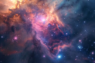 Wall Mural - sparkling stars and nebulas, exploding star in space supernova nebula galaxy astronomy science in de