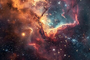 Wall Mural - an awe-inspiring view of the universe, revealing the beauty and complexity of outer space