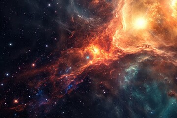 Wall Mural - an awe-inspiring view of the universe, revealing the beauty and complexity of outer space