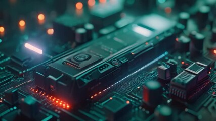 Poster - A close-up view of a portable lab-on-a-chip device, showcasing its advanced technology and real-time capabilities.