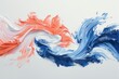 © Leo Rohmann - Red and blue paint splashes vibrant and energetic digital illustration