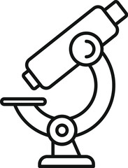 Poster - line icon of a microscope, representing scientific exploration and discovery