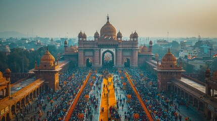 Wall Mural - The beautiful Taj Mahal. The most famous building in India. A landmark of India