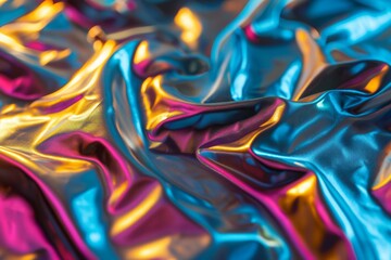 Poster - Abstract background with colorful bokeh effect, Colorful Abstract Background with Shimmering Metallic Colors, Ai generated