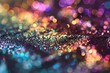 © Tanu - Bright, colorful glitter against dark backdrop, Holographic Glitter Backgrounds, A purple and blue background with white stars and the word stars Ai generated