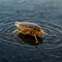 small brown water striders, ai-generatet