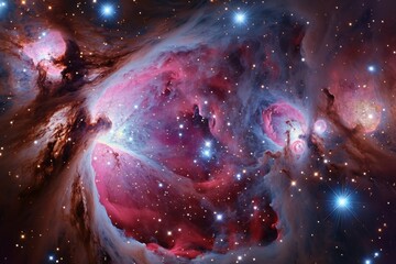 Wall Mural - an image capturing the vastness and wonder of the universe, with galaxies and celestial bodies scatt
