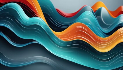 Abstract wave background with glass effect