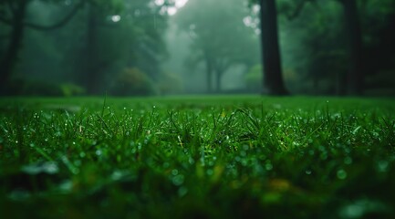 Wall Mural - green grass and sun