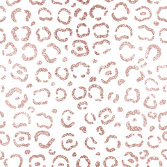 Canvas Print - Leopard rose gold png seamless pattern, luxury animal skin transparent background