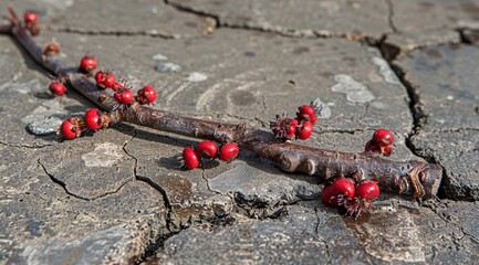 Sticker - caterpillar on a branch