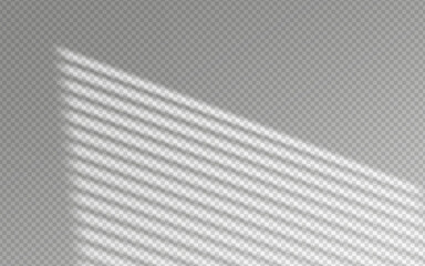 Wall Mural - light effect shadow overlay from blind isolated transparent background. shade from the jalousie.