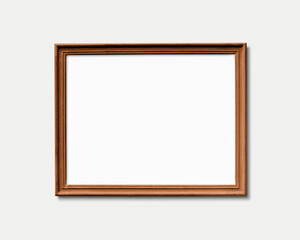 Wall Mural - Wooden frame png mockup, transparent design