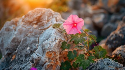 Sticker - autumn leaves on rocks