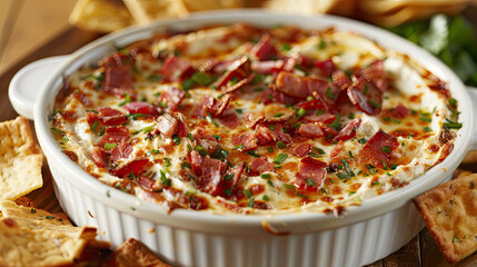 Wall Mural - cheesy pineapple bacon dip 