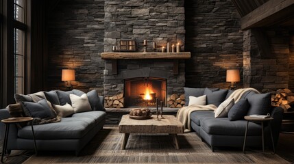 Sticker - Handcrafted details like log accents and stone finishes reflect rustic mountain charm. 